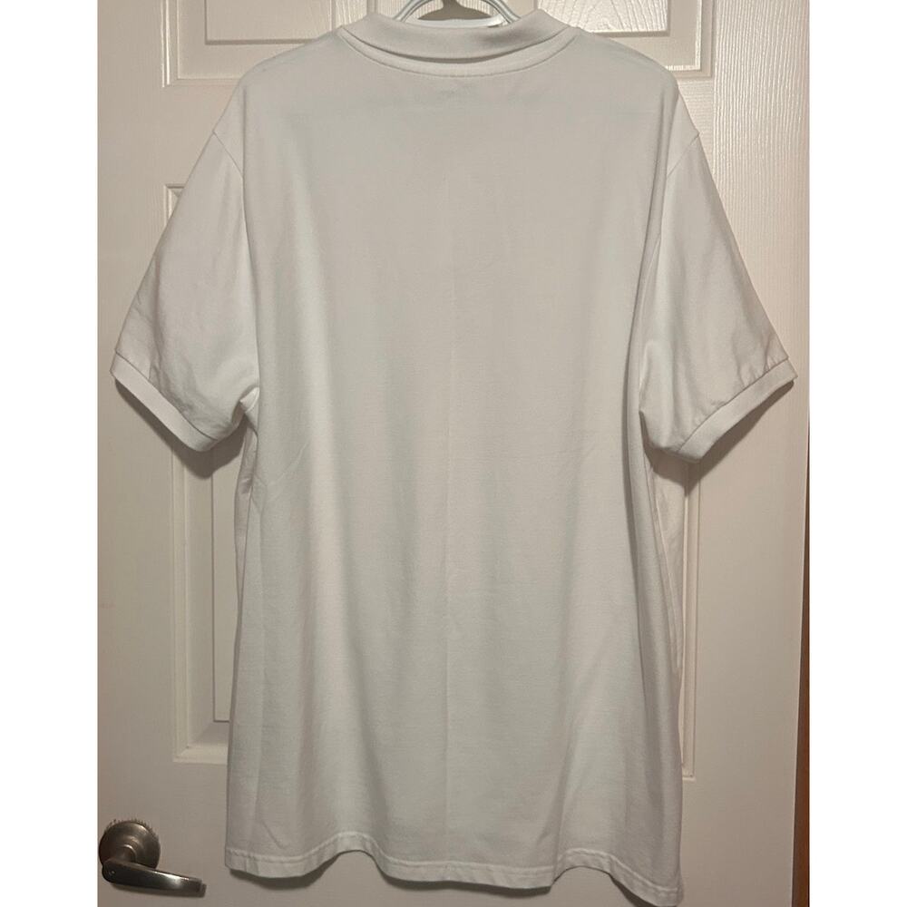 Old Navy Men's Go-Dry White Short Sleeve Quarter Button Shirt Size XXL - Picture 2 of 5